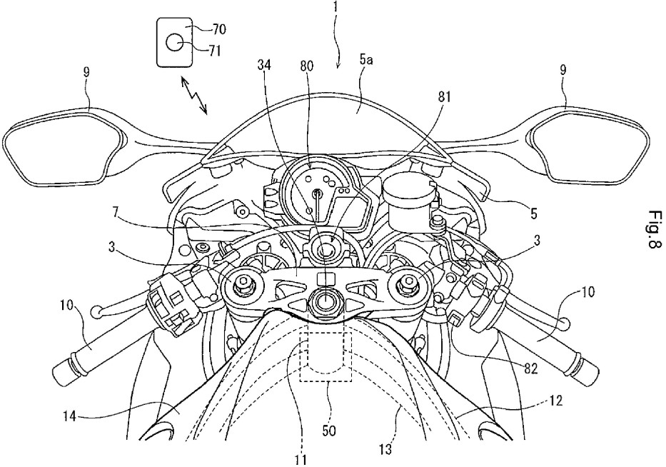Bản vẽ thiết kế chỉ ra bộ khóa thông mính sẽ có mặt trên Honda CBR250RR
