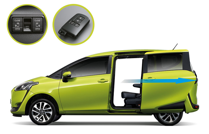 Toyota Sienta 2019 c&oacute; cửa trượt chỉnh điện hai b&ecirc;n