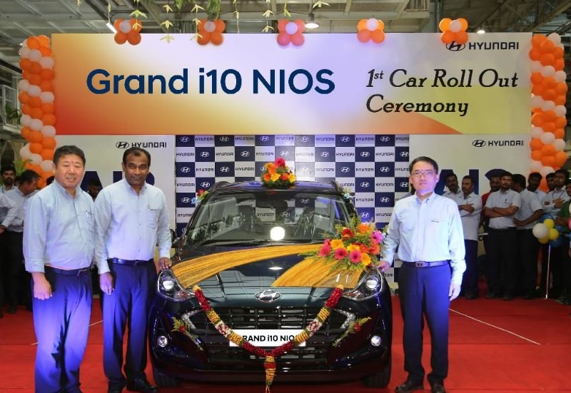 Chiếc Hyundai Grand i10 2019 đầu ti&ecirc;n xuất xưởng tại Ấn Độ