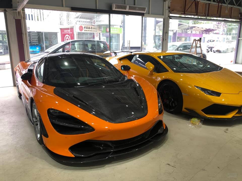 cặp đ&ocirc;i McLaren 720S v&agrave; Lamborghini Huracan LP610-4 đ&atilde; được độ ngoại thất