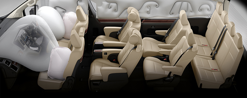 Toyota Majesty 2019 có tổng cộng 9 túi khí Toyota Majesty 2019 có tổng cộng 9 túi khí