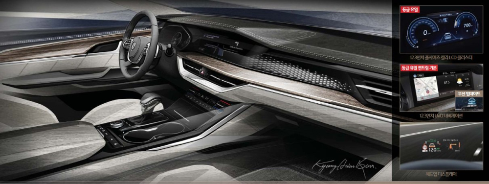 Kia Mohave 2020 c&oacute; bảng đồng hồ kỹ thuật số v&agrave; m&agrave;n h&igrave;nh trung t&acirc;m cỡ lớn với k&iacute;ch thước 12,3 inch