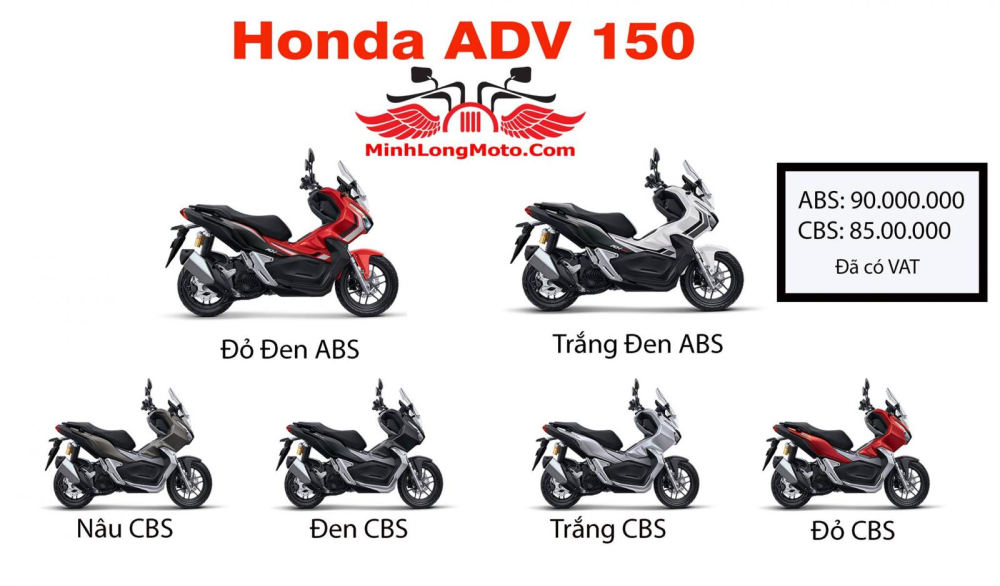 Giá xe Honda ADV 150 do Minh Long Motor nhập khẩu và phân phối
