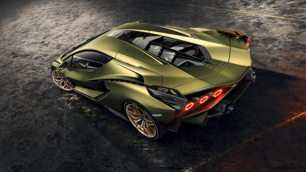 Lamborghini Sián được trang bị cánh gió đuôi phía sau