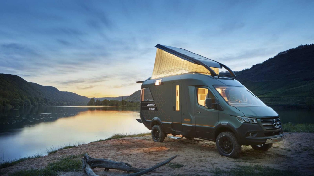 Hymer VisionVenture c&oacute; thiết kế tr&ocirc;ng rất hiện đại v&agrave; đẹp mắt