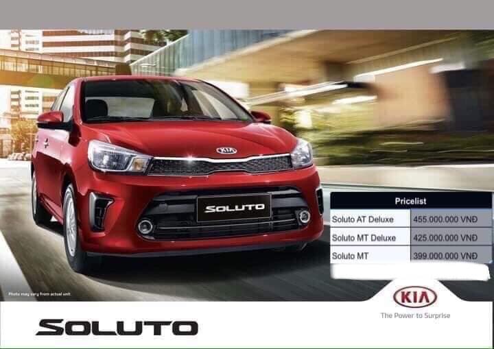 Giá dự kiến của KIA Soluto sẽ khởi điểm từ 399 triệu - 425 triệu - 455 triệu. Giá dự kiến của KIA Soluto sẽ khởi điểm từ 399 triệu - 425 triệu - 455 triệu.