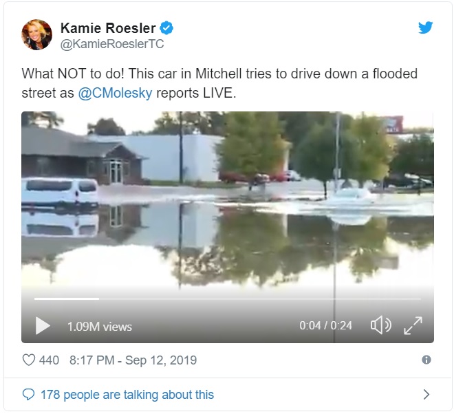 Video ghi lại h&igrave;nh ảnh chiếc Tesla Model X vượt đường ngập đ&atilde; thu h&uacute;t cả triệu lượt xem tr&ecirc;n Twitter