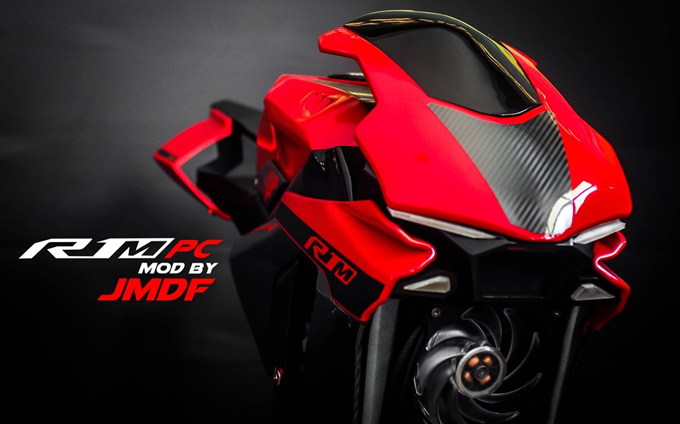 Phần tr&ecirc;n c&oacute; tạo h&igrave;nh như đầu xe Yamaha R1M