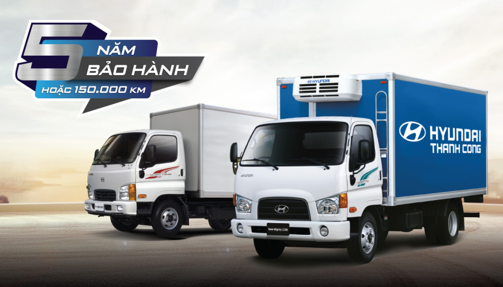 D&ograve;ng xe thương mại Hyundai New Mighty N250/N250SL v&agrave; New Mighty 110S/110SL được n&acirc;ng thời gian bảo h&agrave;nh l&ecirc;n 5 năm hoặc 150.000 km t&ugrave;y v&agrave;o điều kiện n&agrave;o đến trước