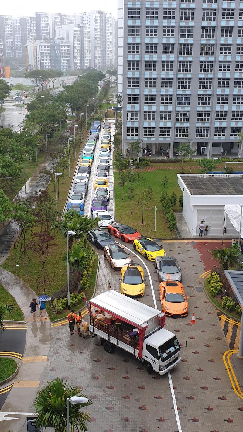 Dàn siêu xe Lamborghini tại Singapore trong sự kiện ở bán đảo Punggol vào cuối tuần vừa qua