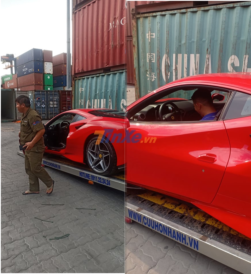 Siêu xe Ferrari F8 Tributo mới về nước sẽ được trưng bày tại ngày khai trương đại lý Ferrari đầu tiên ở Việt Nam vào tối 16 tháng 10