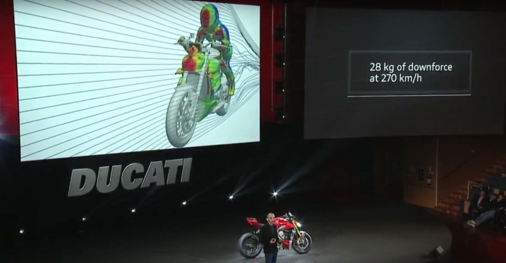 Bộ cánh gió của Ducati Streetfighter V4 có khả năng giúp chiếc xe ổn định hơn ở tốc độ cao