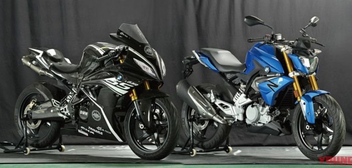 Hình ảnh được cho là BMW G310RR bên cạnh phiên bản Naked G310R