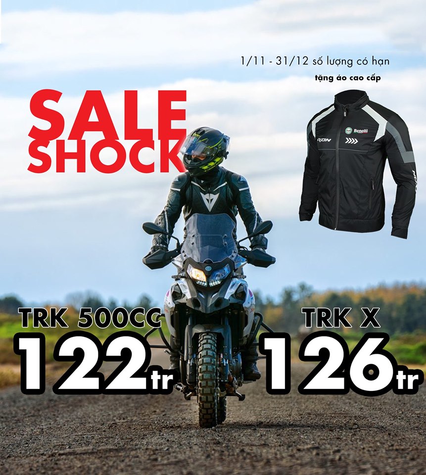Mẫu Adventure Touring TRK 502 được giảm 10 triệu đồng trong đợt giảm giá này