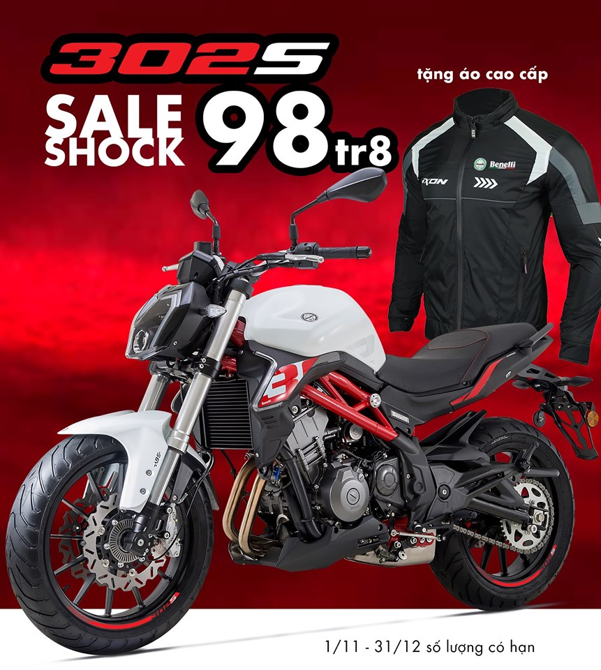 Benelli 302S được giảm 10 triệu đồng trong đợt giảm giá mạnh tại Việt Nam