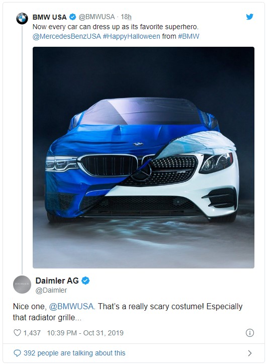 Cuộc đấu khẩu trên mạng xã hội của BMW Mỹ và Daimler - tập đoàn mẹ của Mercedes-Benz Cuộc đấu khẩu trên mạng xã hội của BMW Mỹ và Daimler - tập đoàn mẹ của Mercedes-Benz