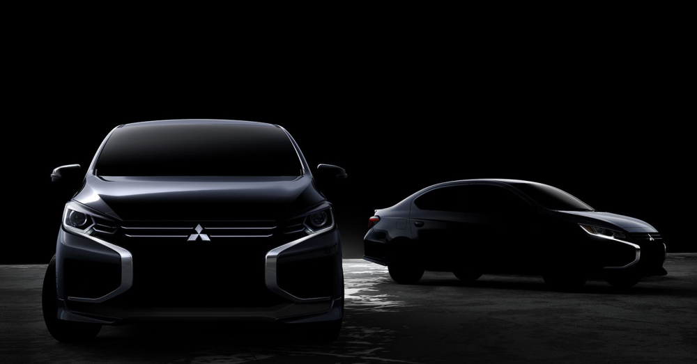 Hình ảnh teaser của Mitsubishi Mirage và Attrage 2020 sắp ra mắt