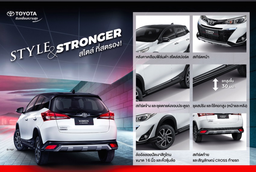 Những phụ kiện nằm trong g&oacute;i Cross của Toyota Yaris 2020 tại Th&aacute;i Lan