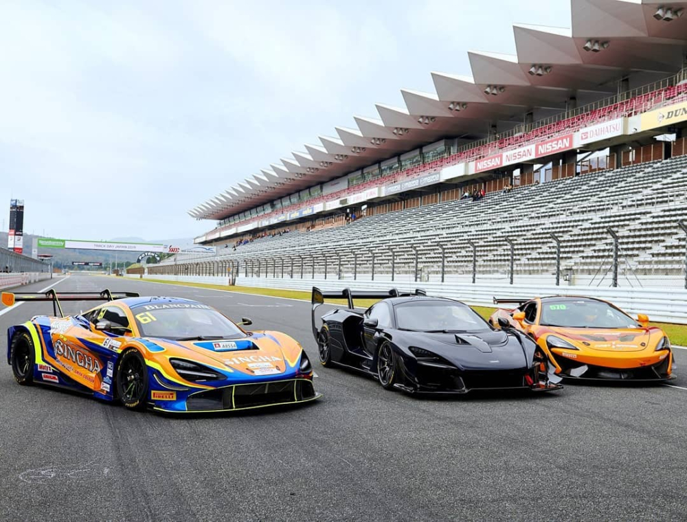 Từ trái sang phải là McLaren 720S GT3, McLaren Senna GTR và McLaren 570S GT4 Từ trái sang phải là McLaren 720S GT3, McLaren Senna GTR và McLaren 570S GT4