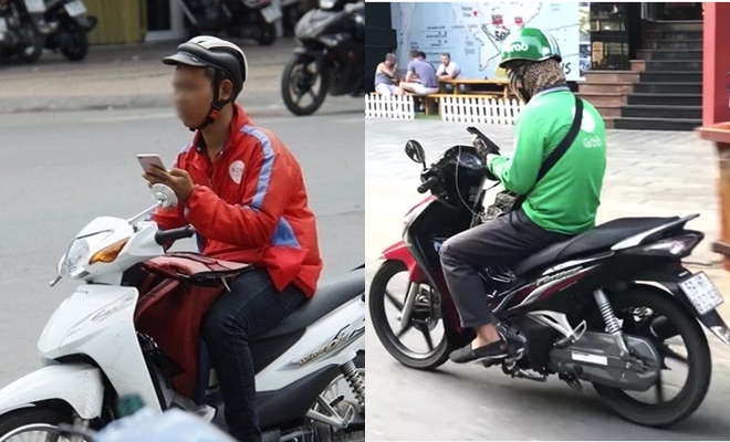 Hình ảnh xe ôm công nghệ dán mắt vào điện thoại chắc hẳn đã không còn quá xa lạ