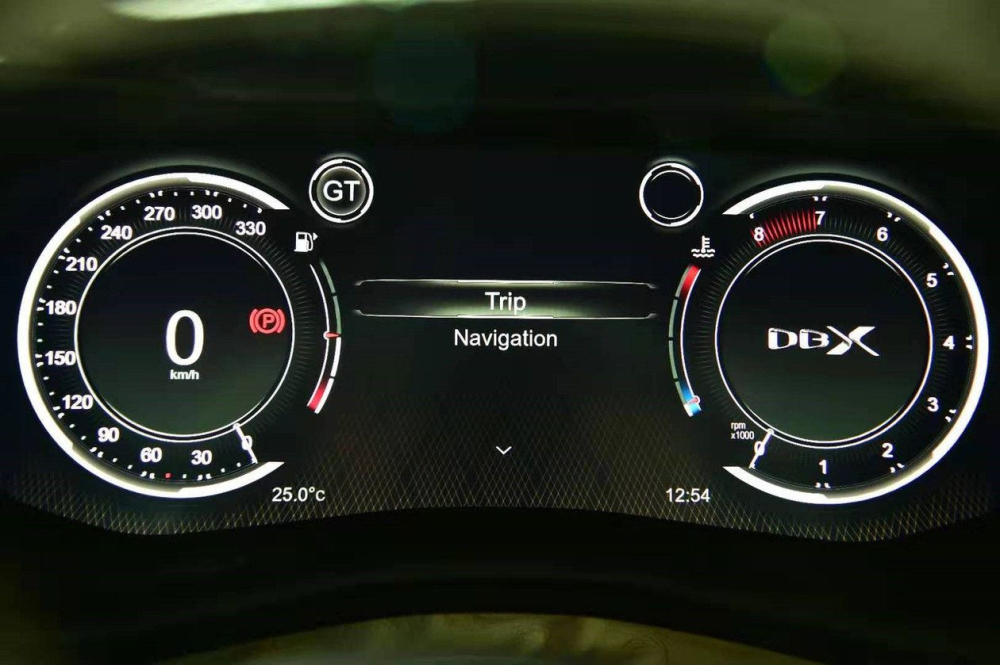 Bảng đồng hồ kỹ thuật số của Aston Martin DBX 2020