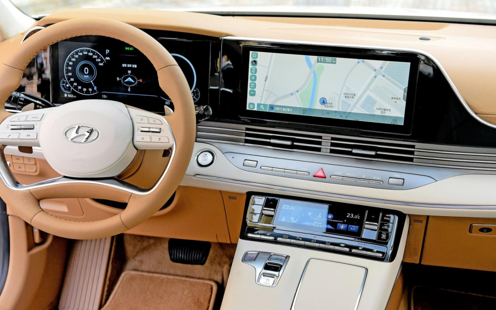 Hyundai Grandeur 2020 d&ugrave;ng n&uacute;t bấm chuyển số giống Palisade v&agrave; Sonata mới