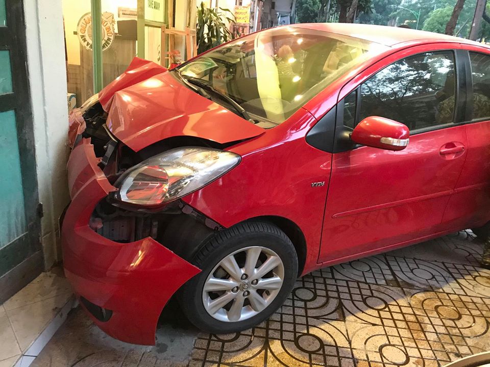 Thiệt hại của chiếc xe Toyota Yaris