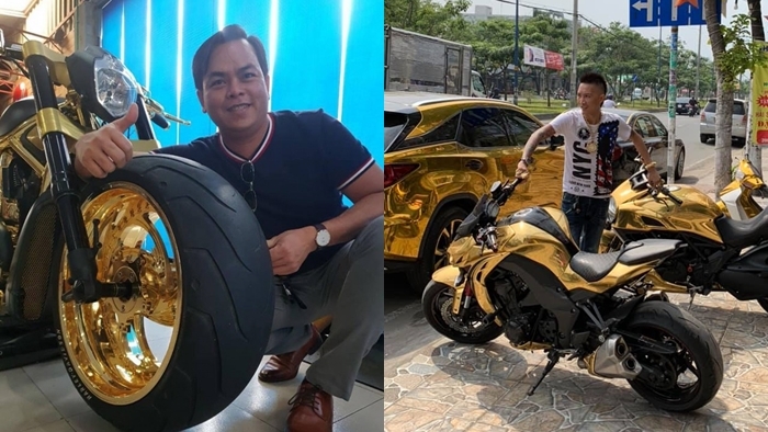 Dàn xe Dàn xe mạ vàng của Phúc XO và Huấn hoa hồng trước khi bị công an bắt vì liên quan ma tuý