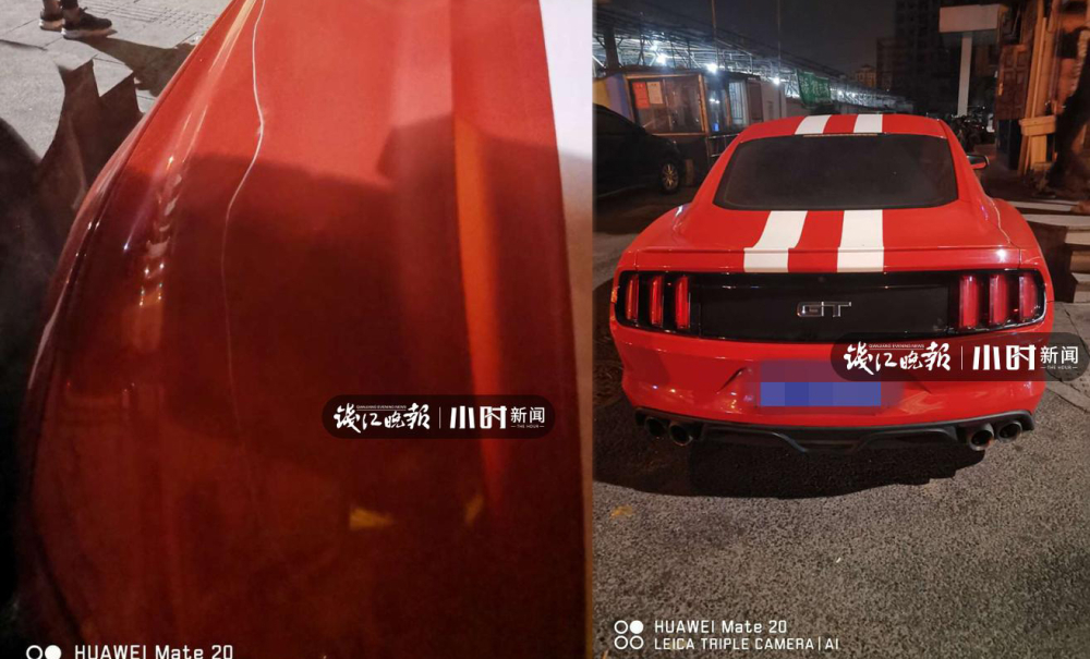 Chiếc Ford Mustang GT màu đỏ của ông Li