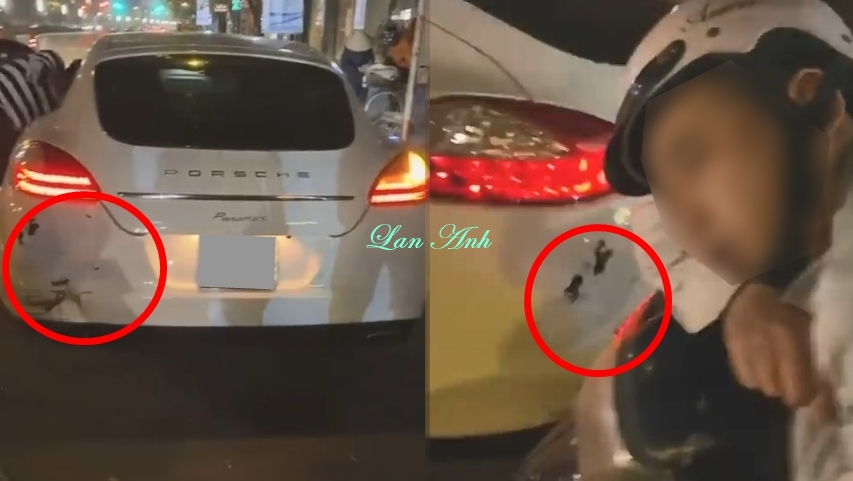 Thiệt hại của chiếc xe sang Porsche Panamera Thiệt hại của chiếc xe sang Porsche Panamera