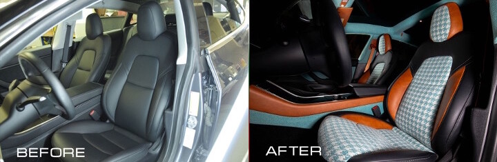 So sánh nội thất chiếc Tesla Model 3 trước và sau khi độ bởi Vilner Garage