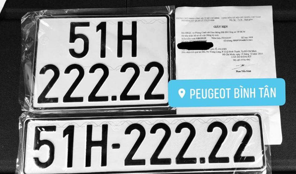 Nhờ biển số đẹp, chiếc Peugeot 5008 của người dùng tại Tp. Hồ Chí Minh tăng giá gấp khoảng 3 lần