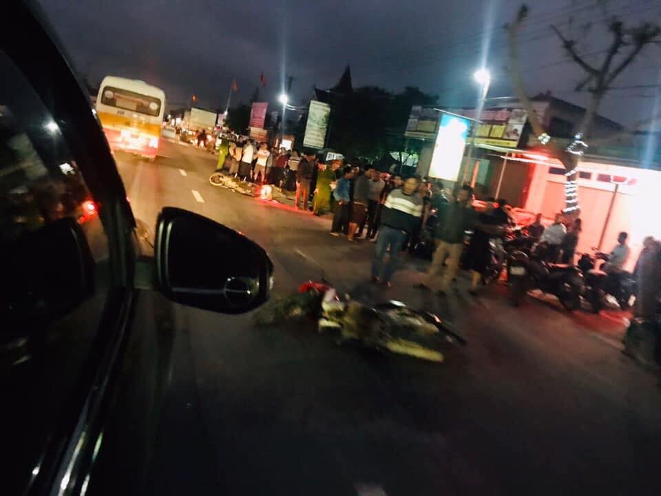 Hiện trường vụ tai nạn tại H&agrave; Tĩnh khiến 2 thiếu &uacute;y c&ocirc;ng an thương vong