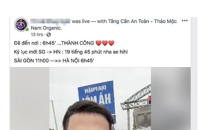 Dòng chia sẻ trên trang Facebook cá nhân của Biker Đông Nghi nhận được rất nhiều lượt quan tâm, chia sẻ