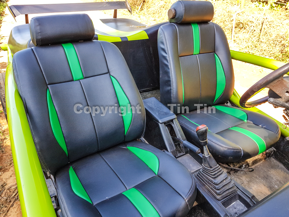 Cận cảnh phần ghế mới của chiếc Exomotive Exocet chế tại Đắk Mil. Xe sử dụng hộ số s&agrave;n 5 cấp.