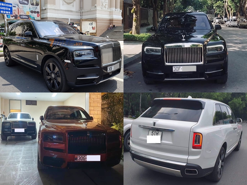 Một số mẫu xe SUV siêu sang Rolls-Royce Cullinan tại Việt Nam