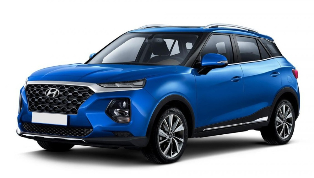 H&igrave;nh ảnh ph&aacute;c họa Hyundai Creta 2021 theo phong c&aacute;ch Santa Fe