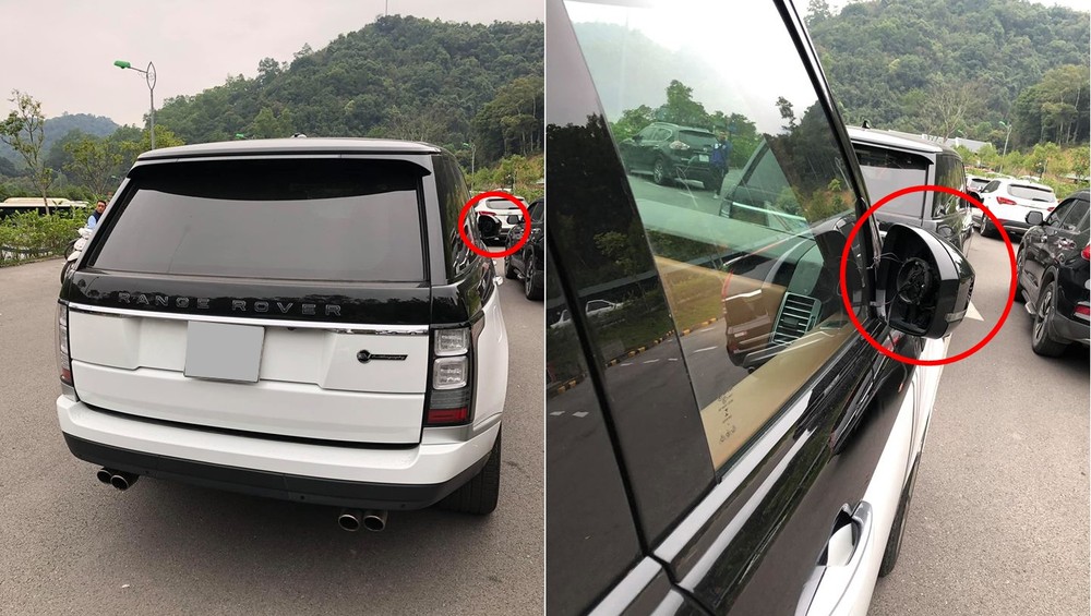 Sững sờ với d&agrave;n xe Range Rover hơn 35 tỷ đồng bị kẻ gian vặt mặt gương tại b&atilde;i đỗ xe ch&ugrave;a Y&ecirc;n Tử. Ảnh: Oto+