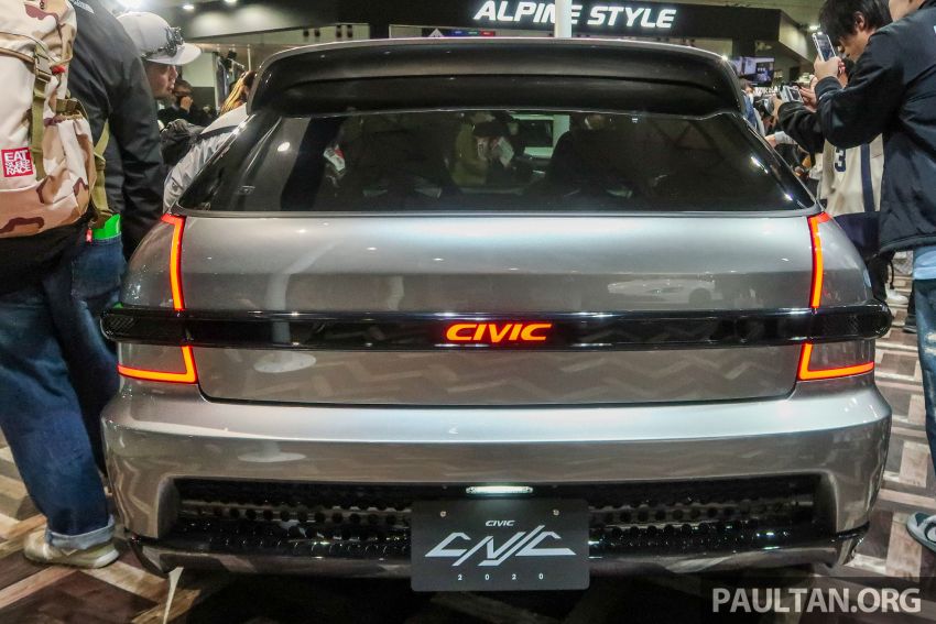 Thiết kế đằng sau của Honda Civic Cyber Night Japan Cruiser 2020