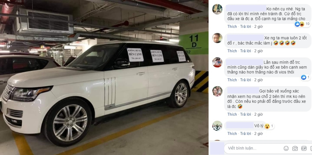 Một vài ý kiến của cư dân mạng nói việc chủ xe Range Rover dán tờ giấy gây tranh cãi Một vài ý kiến của cư dân mạng nói việc chủ xe Range Rover dán tờ giấy gây tranh cãi