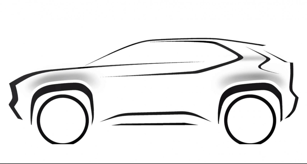 Hình ảnh phác họa mẫu SUV cỡ B dựa trên Yaris do hãng Toyota tung ra
