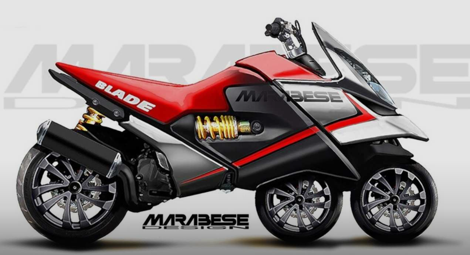 Xe mô tô ba bánh thẳng hàng hoàn toàn mới của Marabese