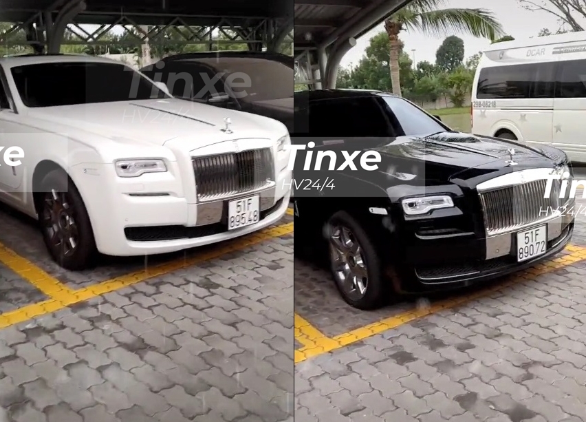 C&ograve;n hai chiếc Rolls-Royce Ghost n&agrave;y mang biển S&agrave;i th&agrave;nh