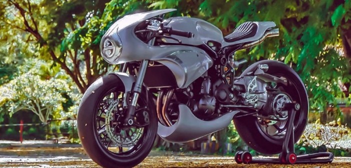 Bản độ Cafe Racer từ Kawasaki ER-6N của xưởng độ AMS Garage