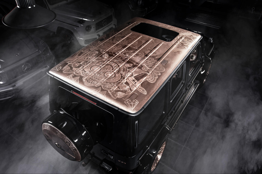 Phía trên mái của Mercedes G63 Steampunk Edition Phía trên mái của Mercedes G63 Steampunk Edition