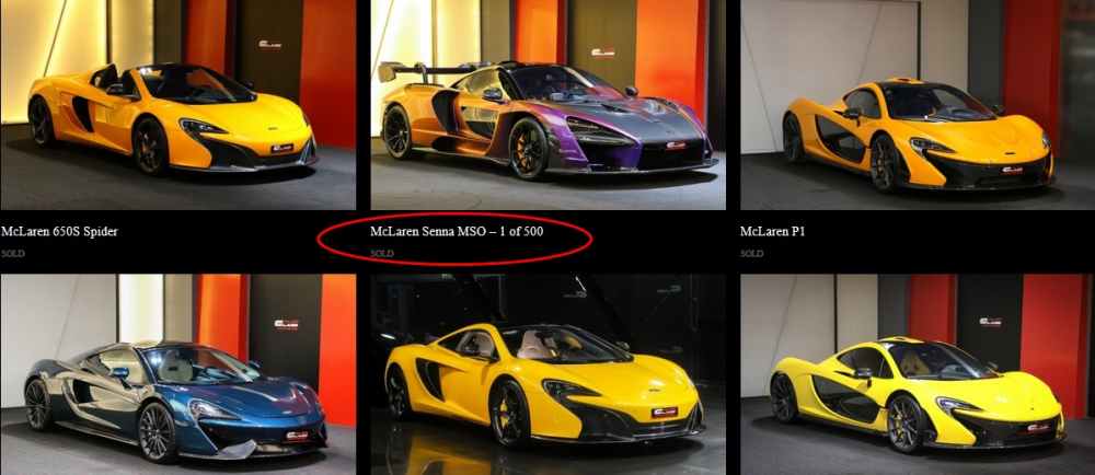 Chiếc McLaren Senna gần đ&acirc;y đ&atilde; được để trạng th&aacute;i đ&atilde; b&aacute;n