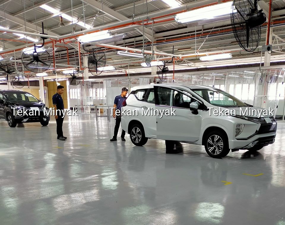 H&igrave;nh ảnh r&ograve; rỉ của Mitsubishi Xpander 2020 trong nh&agrave; m&aacute;y tại Malaysia