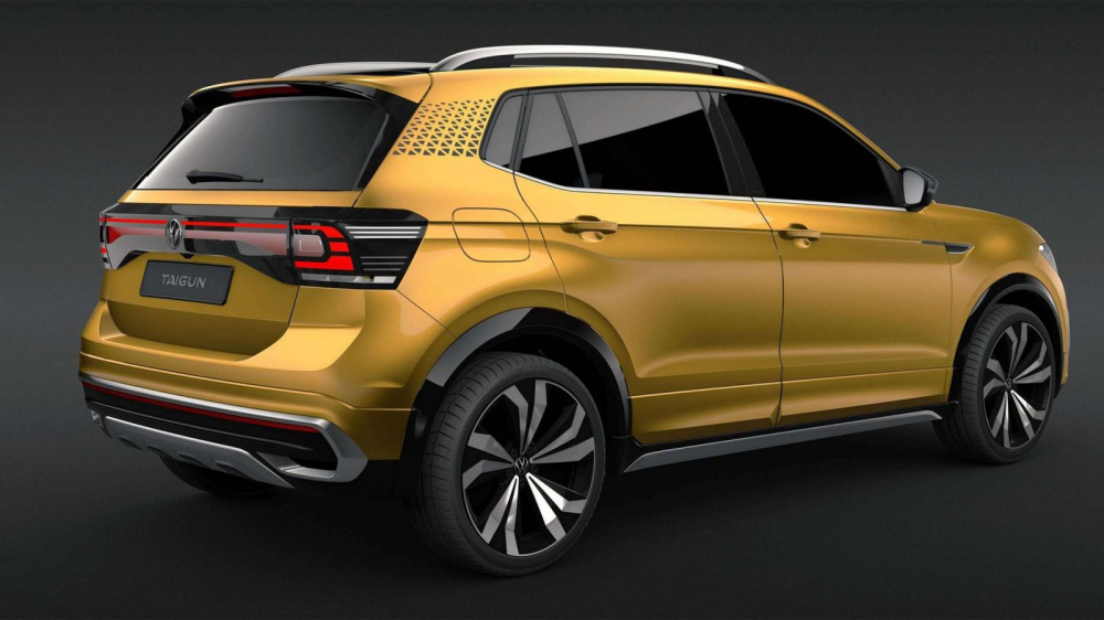 Thiết kế b&ecirc;n sườn v&agrave; đu&ocirc;i xe của Volkswagen Taigun