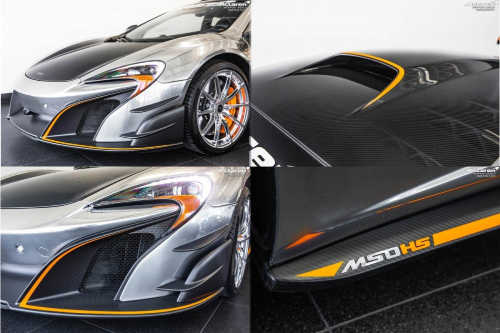 Ngoài màu sơn Liquid Chrome Silver đặc biệt này, chiếc siêu xe McLaren MSO HS đang rao bán có nhiều chi tiết ở ngoại thất bằng carbon bóng và cả các sọc màu cam nổi bật để tạo điểm nhấn cho ngoại hình.