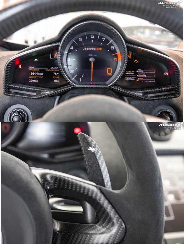 Chiếc siêu xe McLaren MSO HS đang rao bán đã lăn bánh được 1,864 miles, tương đương 3.000 km.